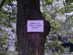Hinweisschild im Stadtpark Achern