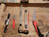 Die gebrauchten Werkzeuge