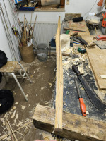 Sehnenlage wird ein Problem, werd ihn wahrscheinlich im Griff biegen