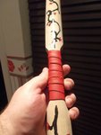 neue Wicklung...obwohl ich mal schöneres Leder besorgen muss. Es ist griffig:-)