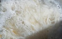 Sehnen nach Zugabe von Salzsäure