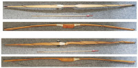 Oben der Bi-Lam und unten der snaky Osage Selfbow
