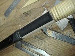 Abschaben mit Messer und Hobelmesser