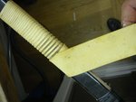 Zweite Bahn klemmt die Spitze fest kommt aber glatt neben der ersten zu liegen ohne zu überlappen