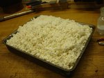 schwammiges Kernmaterial ausgekratzt