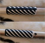 Griff mit schwarz/weißem Leder und arrowpass